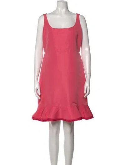 Pre-owned Red Valentino Square Neckline Mini Dress In Pink