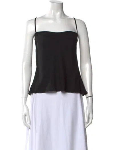 Pre-owned Red Valentino Square Neckline Sleeveless Top In Black