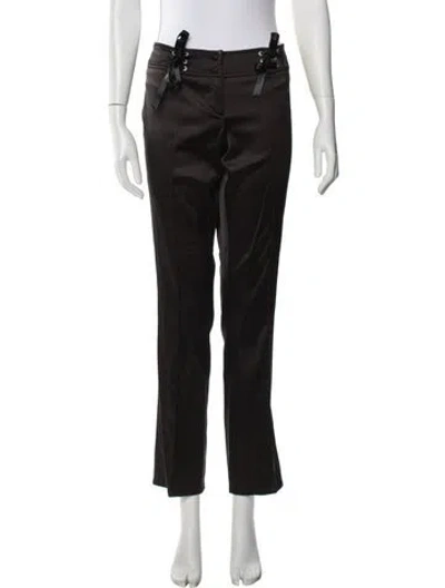 Pre-owned Red Valentino Straight Leg Pants In Black