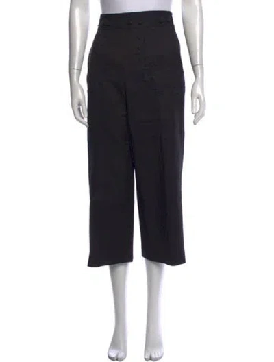Pre-owned Red Valentino Straight Leg Pants In Black