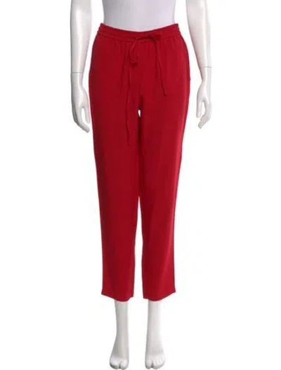 Pre-owned Red Valentino Straight Leg Pants In Red