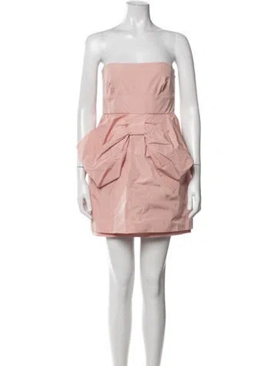 Pre-owned Red Valentino Strapless Mini Dress W/ Tags In Pink