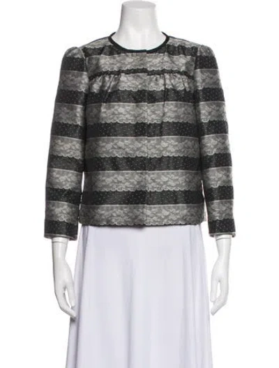Pre-owned Red Valentino Striped Jacket In Grey