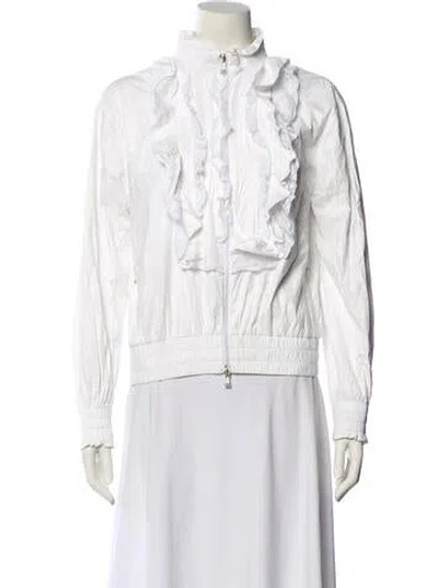 Pre-owned Red Valentino Striped Jacket In White