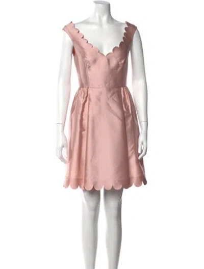 Pre-owned Red Valentino Striped Mini Dress In Pink