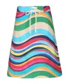 Red Valentino Striped Strapped Skirt In Multicolor