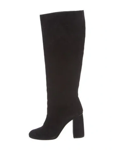 Pre-owned Red Valentino Suede Boots In Black