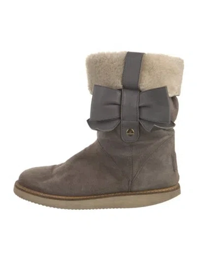 Pre-owned Red Valentino Suede Boots In Brown