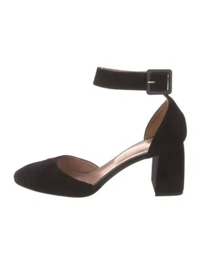 Pre-owned Red Valentino Suede D'orsay Pumps In Black