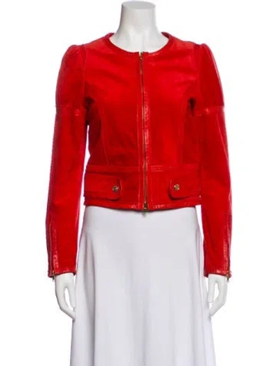 Pre-owned Red Valentino Suede Jacket In Red