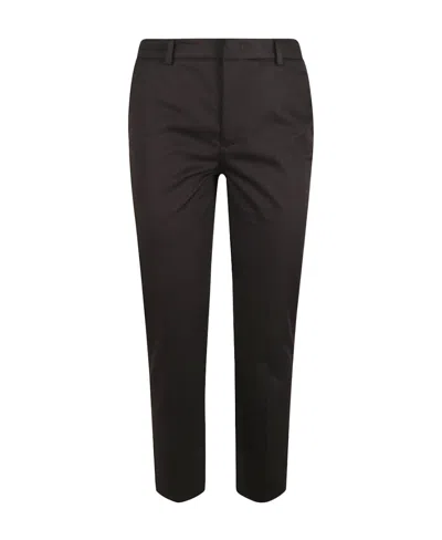 Red Valentino Tapered Leg Trousers In Black