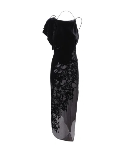 Red Valentino The John Devore Asymmetric Dress In Black