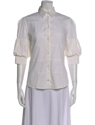 Pre-owned Red Valentino Three-quarter Sleeve Blouse In Gray