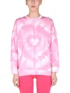Red Valentino Tie-dye Pattern Sweatshirt In Black