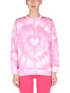 Red Valentino Tie-dye Pattern Sweatshirt In Pink