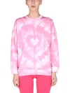 Red Valentino Tie-dye Pattern Sweatshirt In Pink