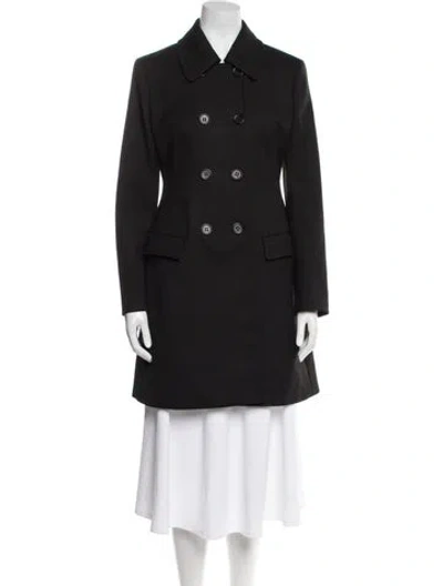 Pre-owned Red Valentino Trench Coat In Black