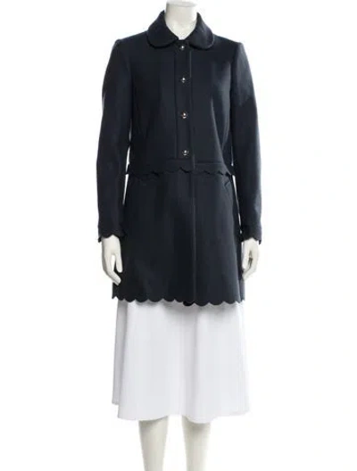 Pre-owned Red Valentino Trench Coat In Blue