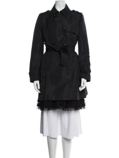 Pre-owned Red Valentino Trench Coat In Blue