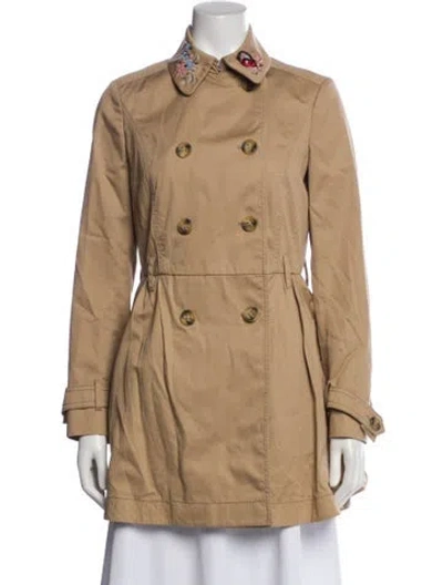 Pre-owned Red Valentino Trench Coat In Neutral