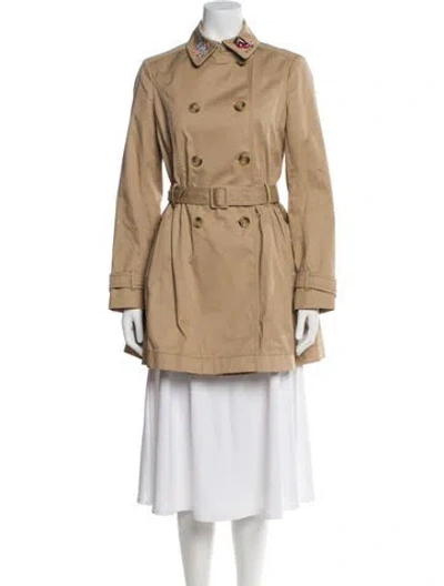 Pre-owned Red Valentino Trench Coat In Neutral