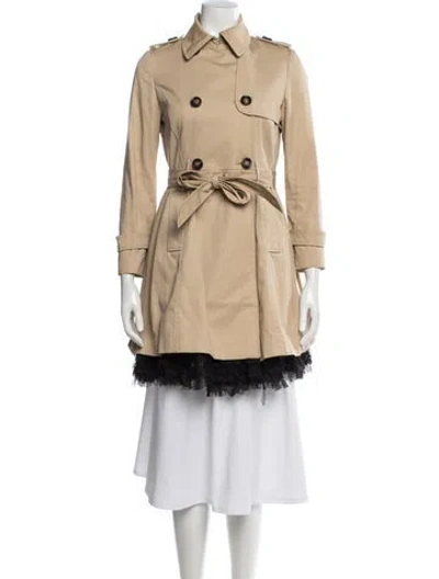 Pre-owned Red Valentino Trench Coat In Neutral