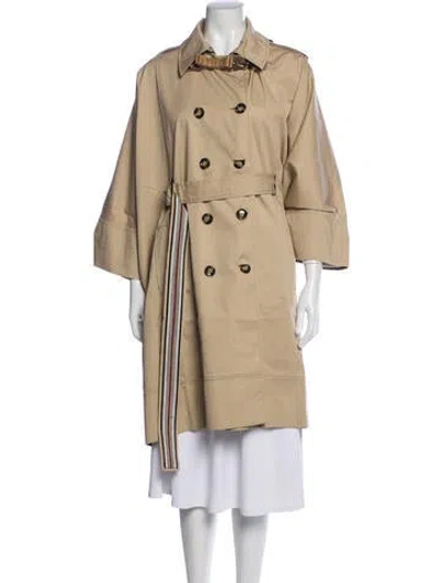 Pre-owned Red Valentino Trench Coat In Neutrals