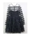 Red Valentino Tulle Dress In Black