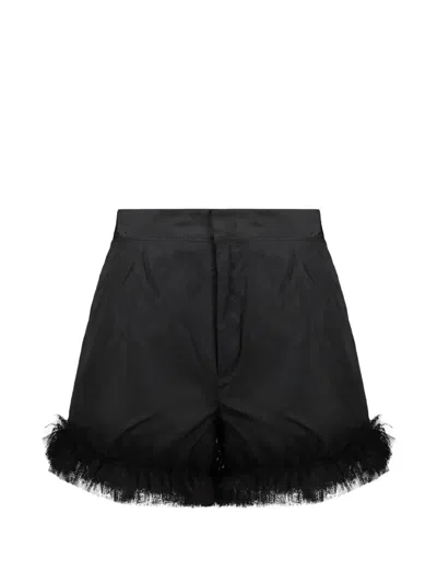 Red Valentino Tulle-trim Ruffled Shorts In Multi