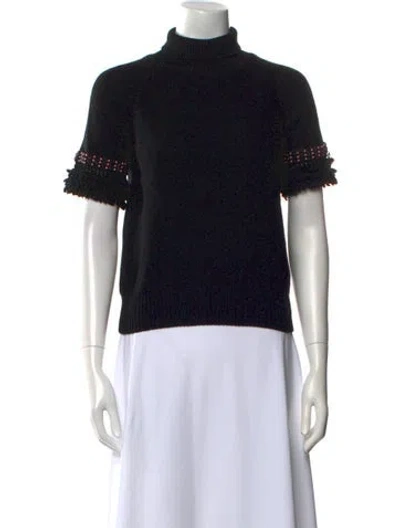 Pre-owned Red Valentino Turtleneck Sweater In Black