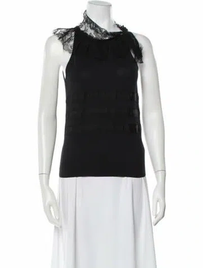 Pre-owned Red Valentino Turtleneck Sweater In Black