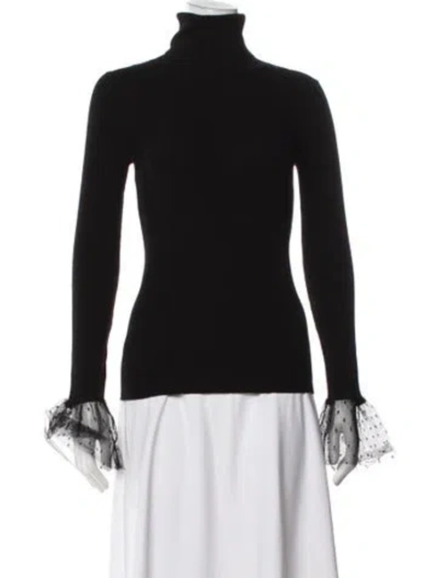 Pre-owned Red Valentino Turtleneck Sweater In Black