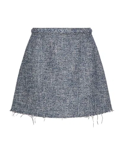 Red Valentino Tweed Mini Skirt In Gray