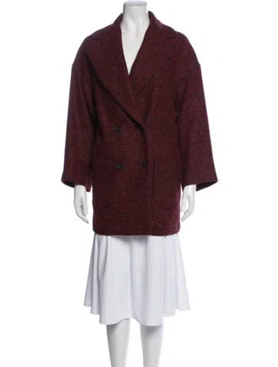 Pre-owned Red Valentino Tweed Pattern Blazer W/ Tags In Burgundy