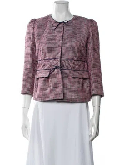Pre-owned Red Valentino Tweed Pattern Jacket In Pink
