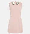 Red Valentino Verziertes Minikleid Aus Cady In Pink