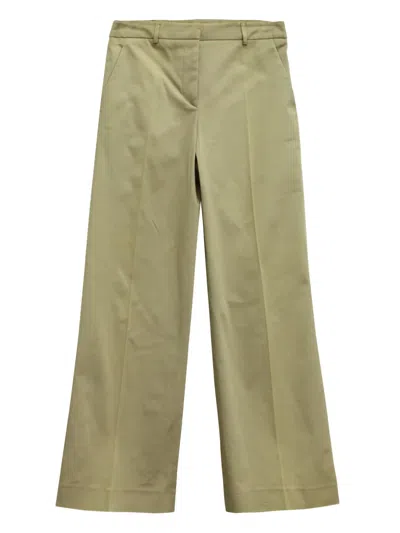 Pre-owned Red Valentino Vintage 2000s High-waisted Flared Trousers In Neutral