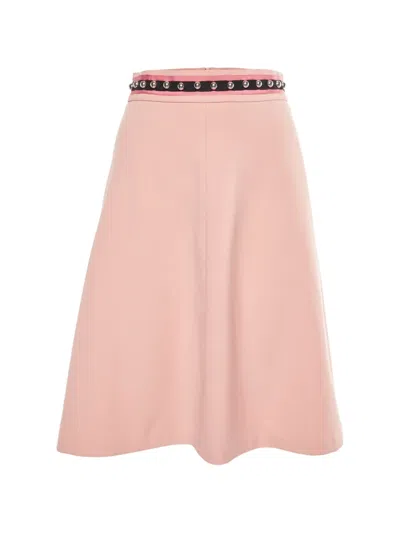 Pre-owned Red Valentino Vintage A-line Mini Skirt In Pink