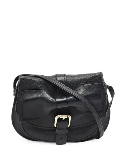Pre-owned Red Valentino Vintage Bow-detail Cross Body Bag In Blue