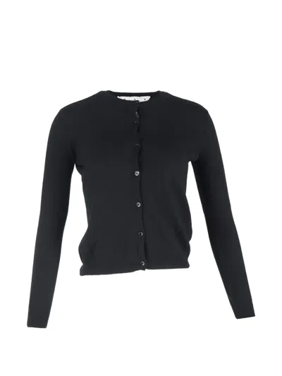 Pre-owned Red Valentino Vintage Buttoned Cardigan In Black