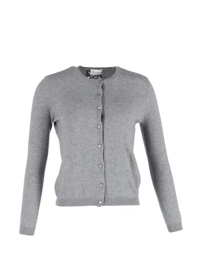 Pre-owned Red Valentino Vintage Buttoned Cardigan In Gray