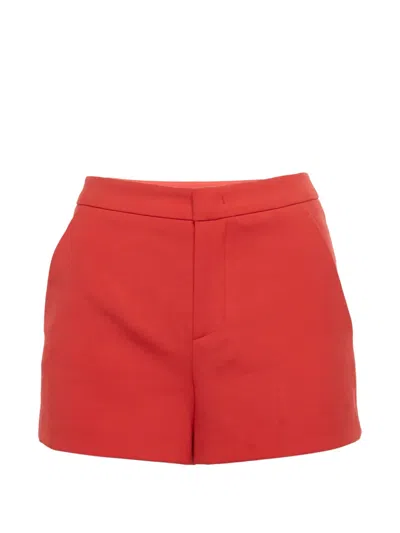 Pre-owned Red Valentino Vintage Crepe Shorts In Red
