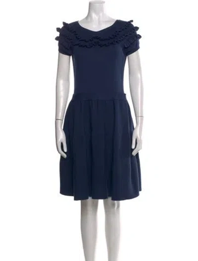 Pre-owned Red Valentino Vintage Knee-length Dress In Blue