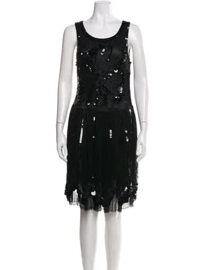 Pre-owned Red Valentino Vintage Mini Dress In Black