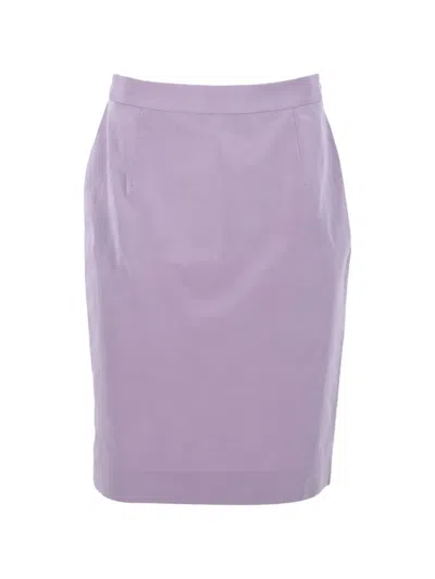 Pre-owned Red Valentino Vintage Pencil Midi Skirt In Purple