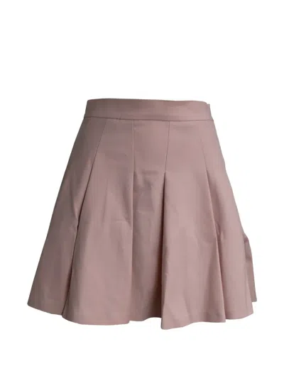 Pre-owned Red Valentino Vintage Pleated Mini Skirt In Pink