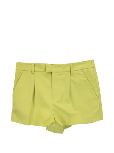 Pre-owned Red Valentino Vintage Poplin Pocket Shorts In Green