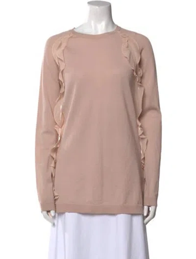 Pre-owned Red Valentino Virgin Wool Bateau Neckline Sweater In Pink