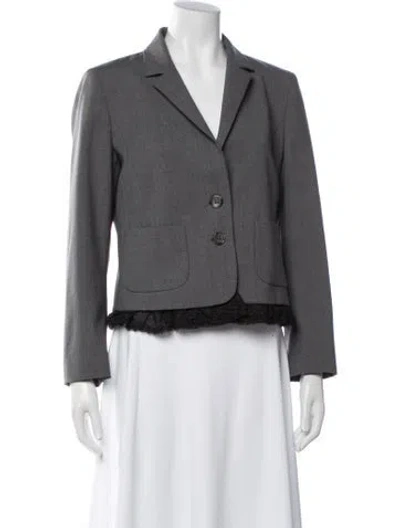 Pre-owned Red Valentino Virgin Wool Blazer In Grey