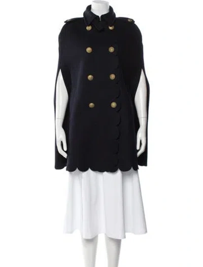 Pre-owned Red Valentino Virgin Wool Coat In Blue